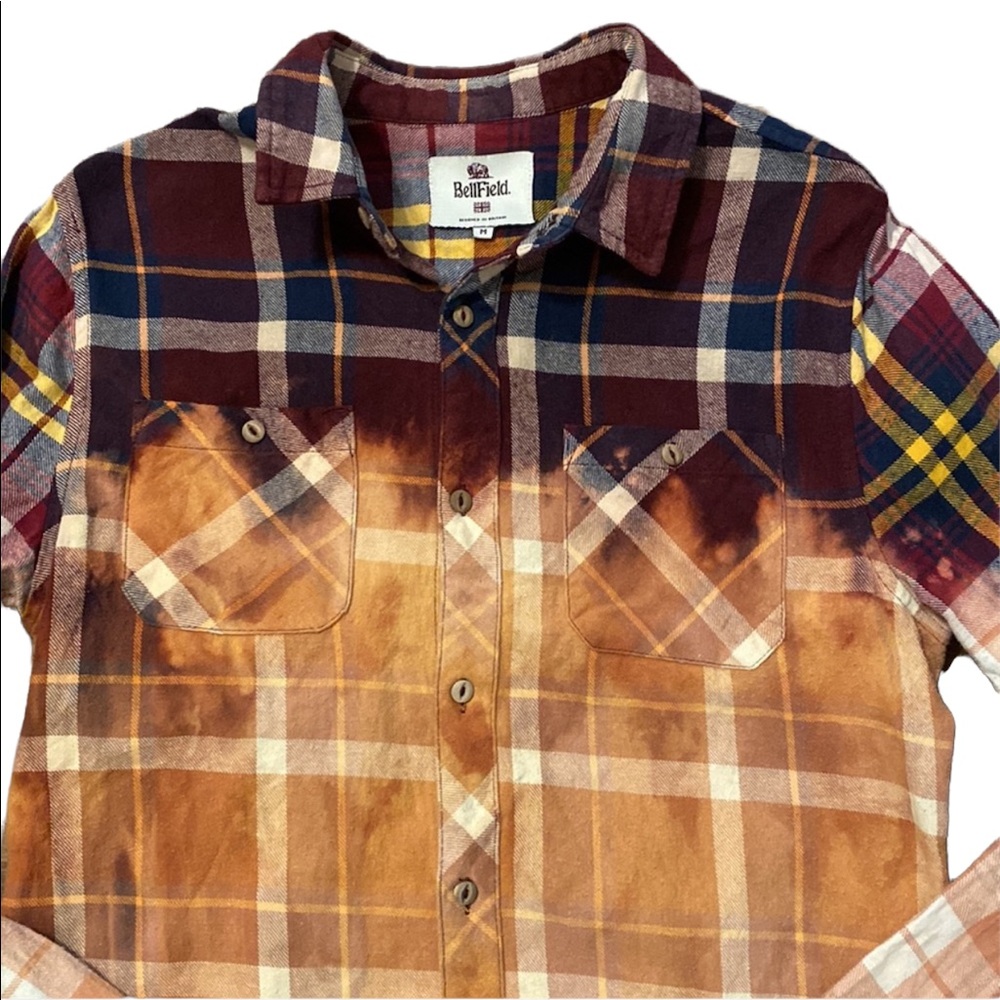 Bleached grunge flannel shirt - Picture 3 of 7